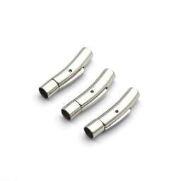 Atacado 10 peças fechos magnéticos de aço inoxidável cabo de couro pulseira fivela colar fecho diy acessórios de fabricação de jóias - Image 3