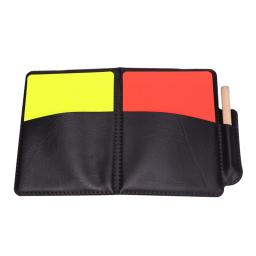 Cartão de futebol vermelho e amarelo com lápis coldre, Livro de registro, Ferramenta do árbitro, Match, 1, 2, 3 Set - Image 1