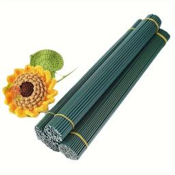 Premium Seda folha verde hastes com fio de ferro, perfeito para DIY arranjos de flores, Home Decoração De Natal, Flores Artificiais, 20 pcs - Image 3