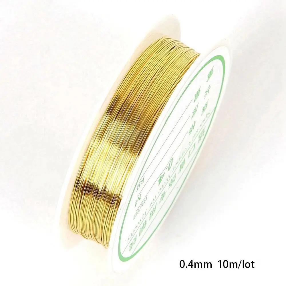 Fio De Cobre De Latão para Artesanato Artesanal, Fio De Beading, Cabo De Ouro e Prata, Pulseira e Colares, Corda DIY, 0.2mm, 0.4mm, 0.6mm, 0.8mm, 1mm - Image 1