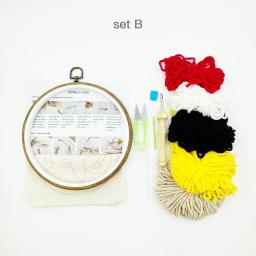 Punch Needle Embroidery Kit para Iniciantes e Crianças, Padrão Simples, Bordados DIY, Pinturas Decorativas de Lã, Decoração de Casa - Image 4