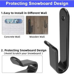 Rack de parede para wakeboards, skate, snowboard, pranchas de surf, kiteboards, 2PCs - Image 1