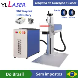 Fazer brasil 50w raycus máquina de marcação a laser de fibra portátil para todos os materiais com frete grátis - Image 3