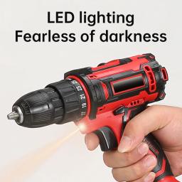 Furadeira elétrica sem fio, Mini chave de fenda, Driver de força sem fio, Ião-lítio DC, Bateria 1500mAh, 12V, 600W, Max - Image 3