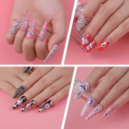 Prego arte strass kit 2400 pçs prego gemas ab flatback strass pedras preciosas, 6 tamanhos (1.5-4.5mm) pedras preciosas do prego cristal - Image 4