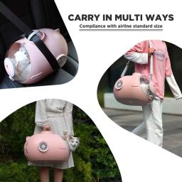 Bolsa de transporte para gato e cachorro, bolsa de viagem de grande capacidade respirável de astronauta para gatos, filhotes e gatos, com cápsula dupla, para carregar animais de estimação - Image 6