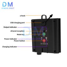 Solar Bateria Box Kit Pack, Powered Lithium Painel de Luz com Controle Remoto, LED String Lamp, DIY - Image 4