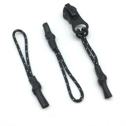 10 pçs puxadores de zíper preto tubo termo retrátil puxadores de zíper mochila roupas duráveis simples acessórios de zíper - Image 1
