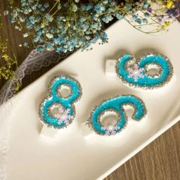 Velas do aniversário com Glitter Número, Toppers Do Bolo, Shell Azul, Decoração Do Casamento, Bolos Digitais, Decoração De Sobremesa, 1PC - Image 6