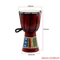 5 Polegada tradicional africano para congo djembe tambor clássico pintura colorida falso pele cabra musical - Image 6