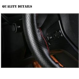 Trança de couro de 45cm para volante, 18 polegadas, costura à mão, capa de volante, couro de vaca genuíno com linha de agulhas - Image 5