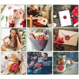 Tema do Natal Selo Redondo Adesivos, Etiqueta De Selagem De Envelope, DIY Baking Bag, Decoração De Papelaria, Adesivos De Presente - Image 5