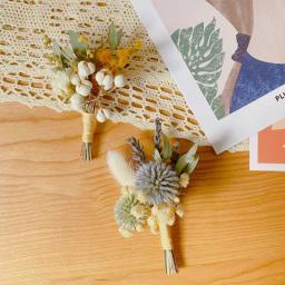Mini Buquê de Flores Secas para Decoração, DIY Casamento Corsage, Artesanato e Criatividade, Vela Flutuante, Home Photo Decor - Image 2