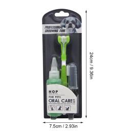 Pet Escova e Creme Dental Set, Gel Creme Dental, Silicone Dedo Toothbrush, Professional Dental Floss, limpeza dos dentes - Image 6