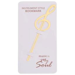 Gold Musical Note Bookmark, Instrumentos Musicais, Material Escolar De Metal, Clipes De Papel, Presentes De Escritório, Meta Book Maker Para Estudante, Novo - Image 5