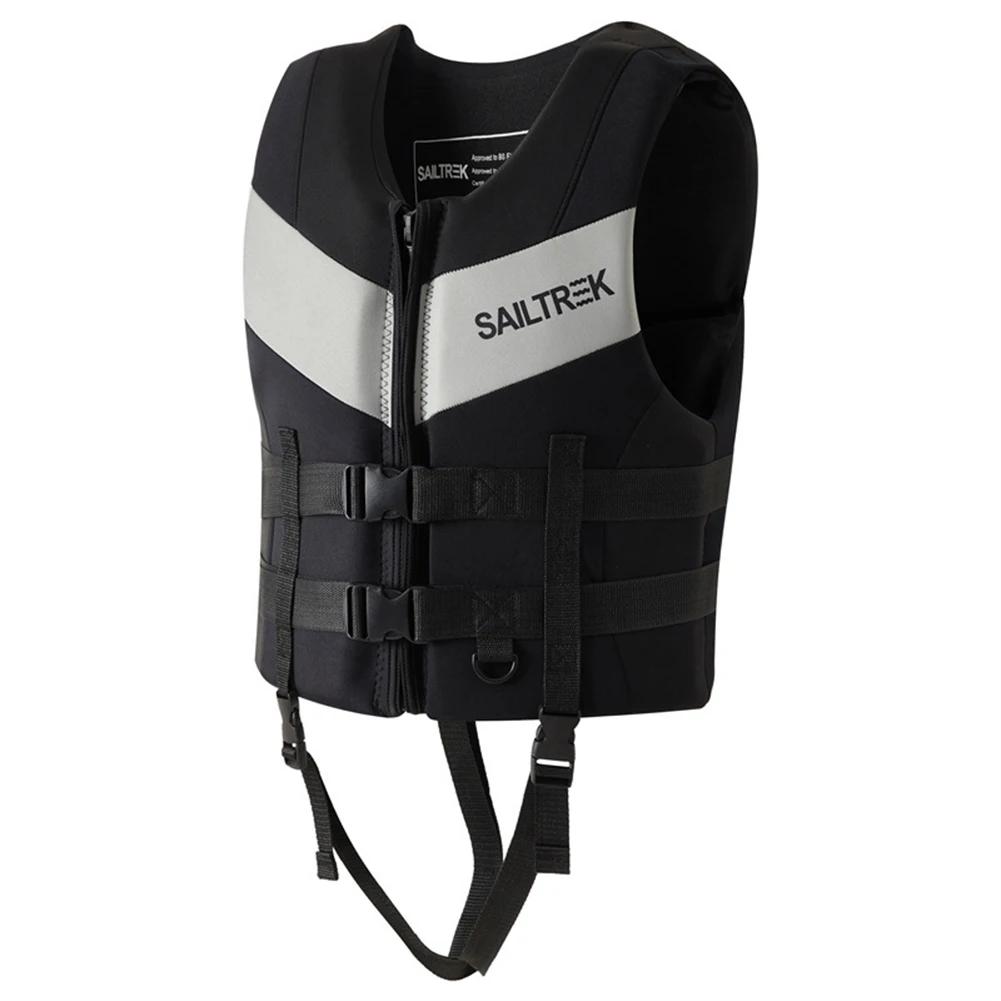 Colete de segurança de neoprene ajustável para crianças, Jaqueta salva-vidas esportes aquáticos, Multiuso quente, Respirável para nadar pesca marítima - Image 1