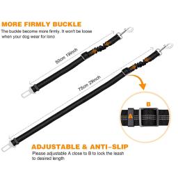 Pet Dog Car Seat Belt, tampão retrátil, elástico, reflexivo, segurança tração corda, trela do cão, arnês, cão acessórios suprimentos - Image 3