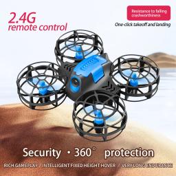 4drc v18 mini drone 3d flip modo sem cabeça drones pressão de ar altura manter rc quadcopter dron brinquedo das crianças presente novo - Image 4
