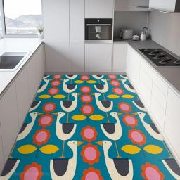 O estilo japonês decora esteiras da cozinha, PVC do Não-deslizamento, impermeável, esteira óleo-prova, macia, esteiras fáceis de limpar, impermeáveis - Image 4