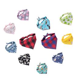 Bandana de triângulo de algodão macio ajustável para animais de estimação, padrão bonito, chihuahua lenço, cachecol de cachorro, toalha de saliva - Image 4