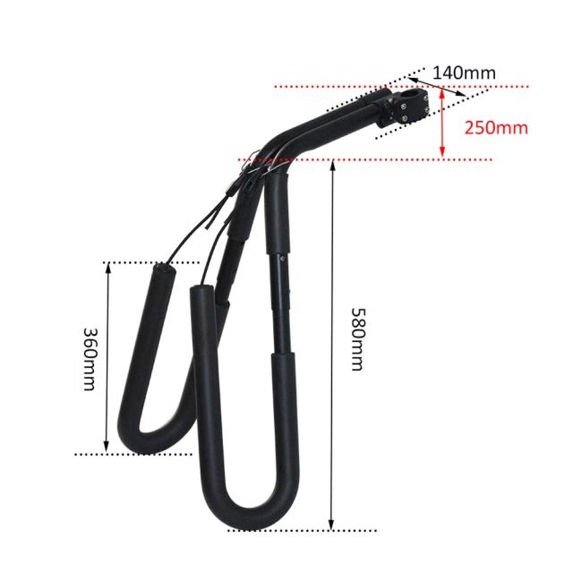 Suporte Portátil Ajustável para Transportar Pranchas de Surf, Skimboard, Wakeboard e Prancha de Vento