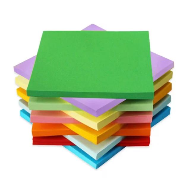 Papéis de Origami Dupla Face 100 Folhas 15x15 cm para Projetos de Artes e Ofícios Infantis com Design de Guindaste