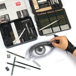 Profissional arte pintura lápis set, ferramenta esboço, suprimentos, 70 pcs, 75 pcs - Image 2