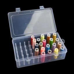 Caixa de armazenamento de linha de costura, 3 cores, 42 peças, carretéis, estojo de transporte, recipiente, suporte, artesanato, organizador de carretel - Image 2
