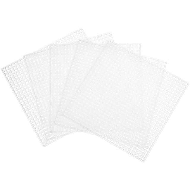 Conjunto de 12 Peças de Folha de Lona Plástica para Artesanato: Tapete Branco com Design de Borboleta Redonda
