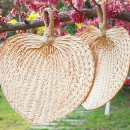 Estilo chinês Handmade retro bambu Natural trançado ventilador, novo verão refrigeração mão ventilador, artesanato de arte tecido ventilador, decoração de casa, 1pc - Image 1