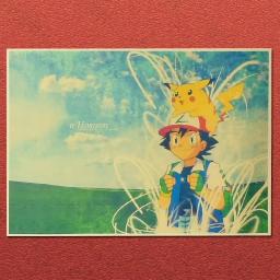 Pokemon poster Pikachu Gengar Mimikyu memórias de infância de animação japonesa pintura decorativa aniversário presente de Natal - Image 4