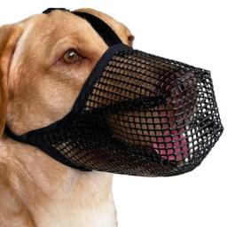 Respirável Mesh Dog Focinho com alças ajustáveis, seguro confortável, Antibiting, mastigação, lambendo, todos os tamanhos - Image 3