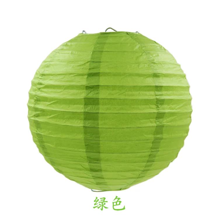 Lanterna de papel chinesa redonda, bolas para decoração, lembranças para festas e casamentos, faça você mesmo, papel de 10cm - Image 1