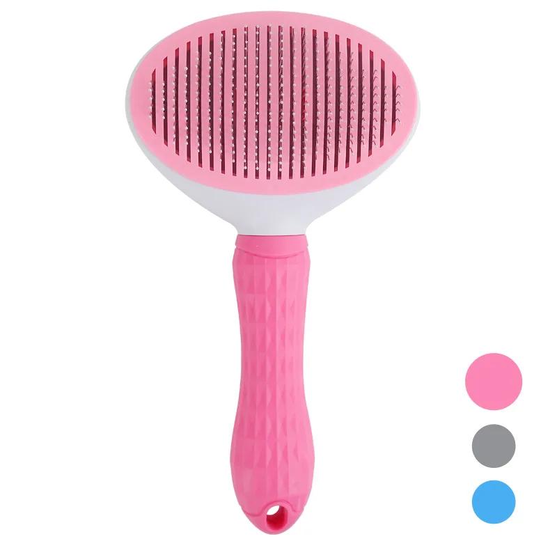 Auto-limpeza Pet Hair Remover Comb, Cat Slicker Brush, Grooming Acessórios, Dog Combs - Image 1