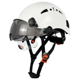 Capacete de segurança de construção com viseira, construído em óculos para engenheiro, chapéu ABS, boné de trabalho industrial, proteção de cabeça masculina - Image 5