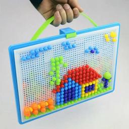 296 peças de brinquedos educativos de haste de quebra-cabeça 3D, jogos de tabuleiro de construção em caixa com design de grão de cogumelo para crianças, atividades de aprendizagem ​ - Image 3