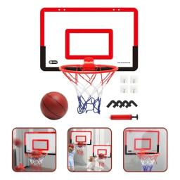 Mini cesta de basquete para crianças e adultos, cesta de basquete pequena para porta montada na parede e sala de tiro, conjunto de jogo esportivo - Image 4