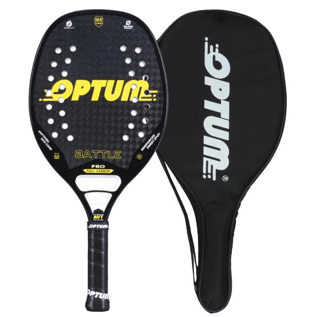 Raquete de Tênis de Praia OPTUM BATTLE 12K Fibra de Carbono Superfície Áspera
