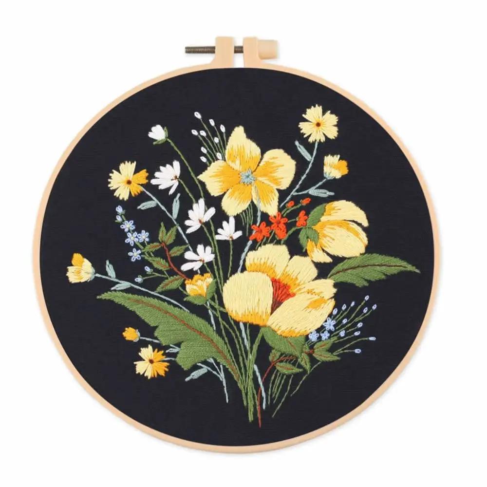 3D Kits De Bordados De Flor, Bordados DIY, Paisagem, Kits De Costura, Hoop Art, Bordado - Image 1
