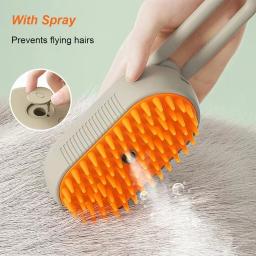 3 em 1 escova de massagem para cão e gato, spray a vapor, rotativo, flutuante, banho, depilação, pente, 2pcs - Image 5