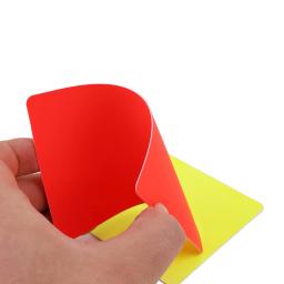 100 pçs pvc árbitro de futebol cartão amarelo vermelho profissional jogo de futebol ferramenta de treinamento aviso e cartões de ejeção suprimentos de futebol - Image 5