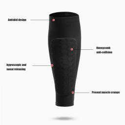 1pc favo de mel de futebol caneleiras protetores de futebol esportes legging shinguards mangas perna protetor engrenagem protetora haste - Image 5