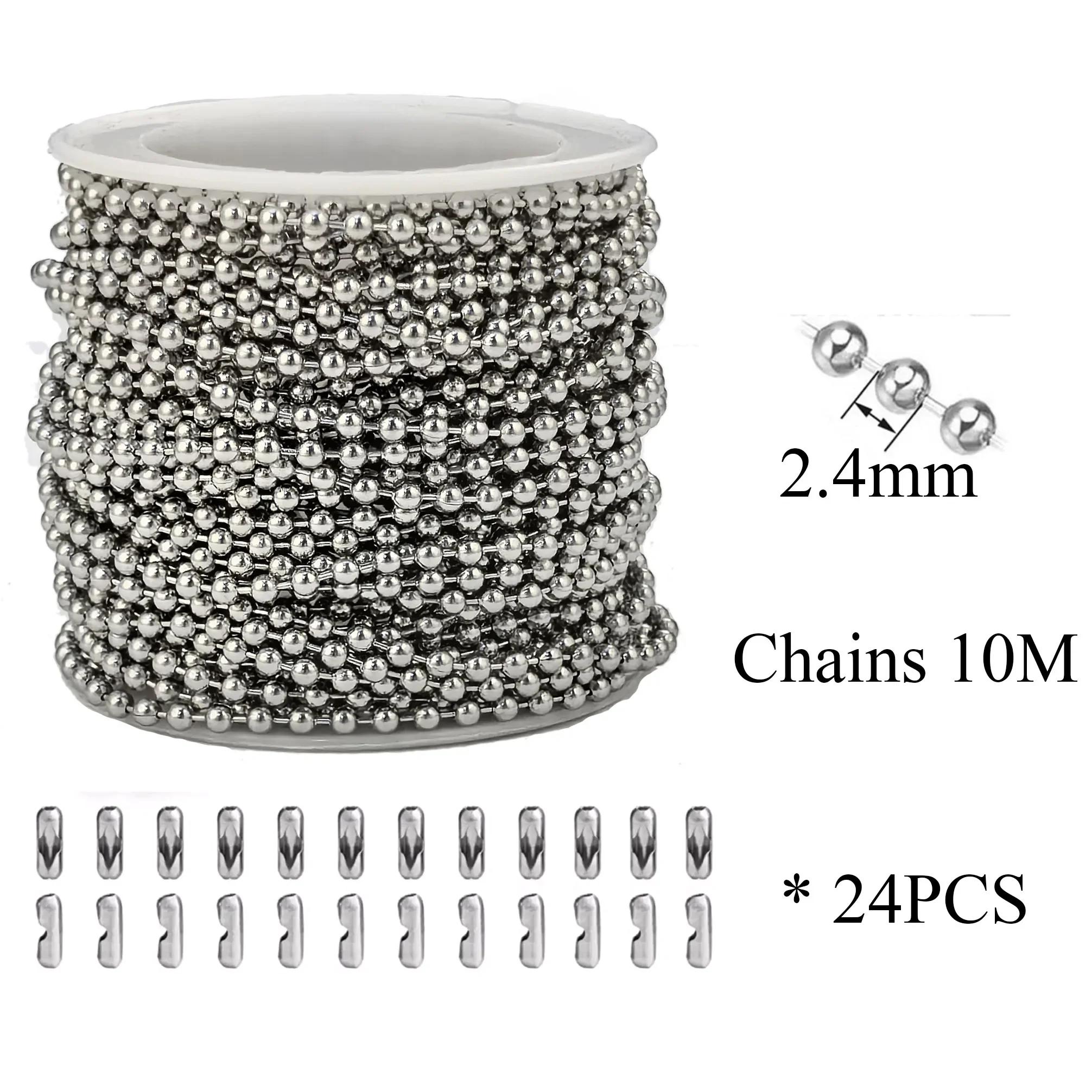 Colar de Aço Inoxidável com Bolas e Conectores: Fechos Perfeitos para Joias e Artesanato DIY