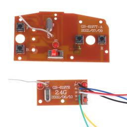 Circuito de Controle Remoto PCB Transmissor e Receptor, Placa Parte com Antena, Sistema de Rádio, RC Car Acessórios, 2.4G, 4CH, 1Set - Image 2