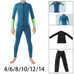 Terno molhado de neoprene impermeável para crianças, traje de mergulho, maiôs térmicos, meninos e meninas, esportes aquáticos, caiaque, criança, 3,5mm - Image 3