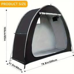 Impermeável Oxford Bicycle Cover Barraca de armazenamento ao ar livre 420D Silver Coating - Image 2