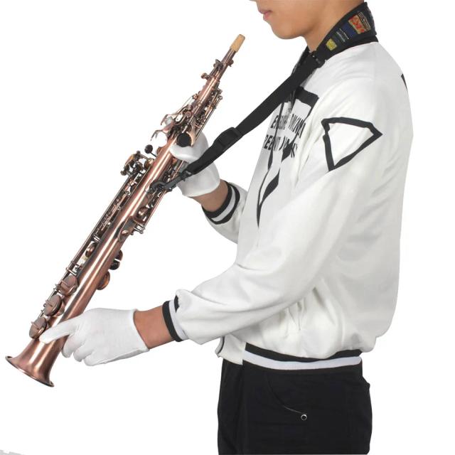 Correia de Pescoço para Saxofone com Gancho Estilo Nacional – Cinto de Ombro para Instrumentos de Sopro como Sax, Clarinete e Oboé