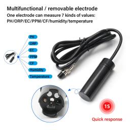 Testador de Qualidade da Água Tuya WiFi, Analisador Multi-Parâmetro, Digital PH, ORP, CE, PPM, CF, Umidade, Medidor do Monitor de Temperatura, 7in 1 - Image 5