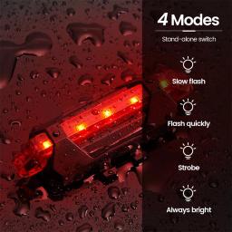 Luz da bicicleta usb led recarregável conjunto mtb bicicleta de estrada frente volta farol lâmpada lanterna ciclismo luz acessórios - Image 5