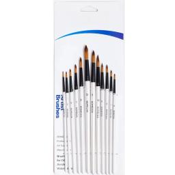 12pçs kit de ponta plana e acrílica a óleo, caneta, materiais de arte, pincéis de pintura em aquarela, pincel para pincéis de pintura de nylon - Image 6